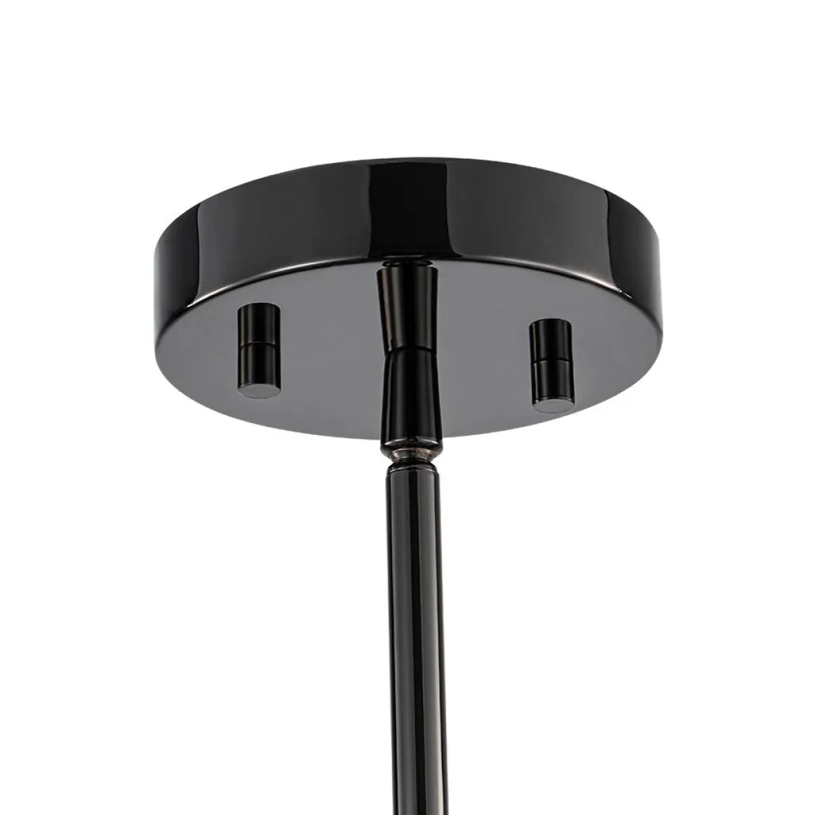 9-Light Hammered Smoked Glass Bubble Black Sputnik Chandelier