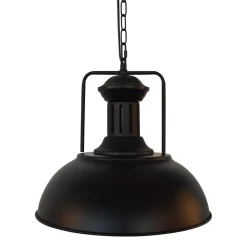 1-Light Industrial Dome Pendant Light
