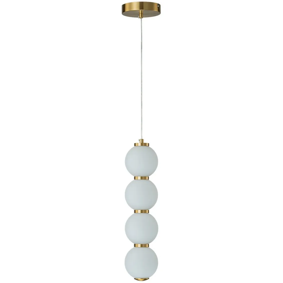 4-Light LED Frosted Glass Strand Globe Pendant Light