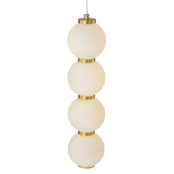 4-Light LED Frosted Glass Strand Globe Pendant Light