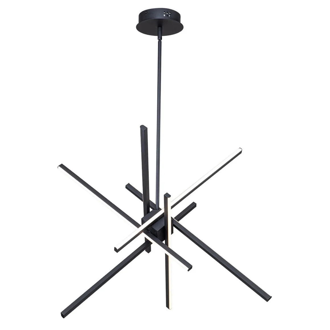 6-Light LED Rod Sputnik Chandelier