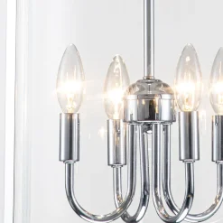 4-Light Manor Glass Wide Cylinder Lantern Pendant Light