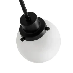 6-Light Opal Glass Globe Sputnik Semi Flush Mount