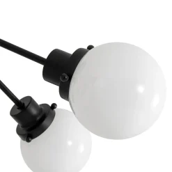 6-Light Opal Glass Globe Sputnik Semi Flush Mount
