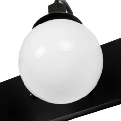 3-Light Shine Opal Glass Globe Bathroom Vanity Wall Sconce
