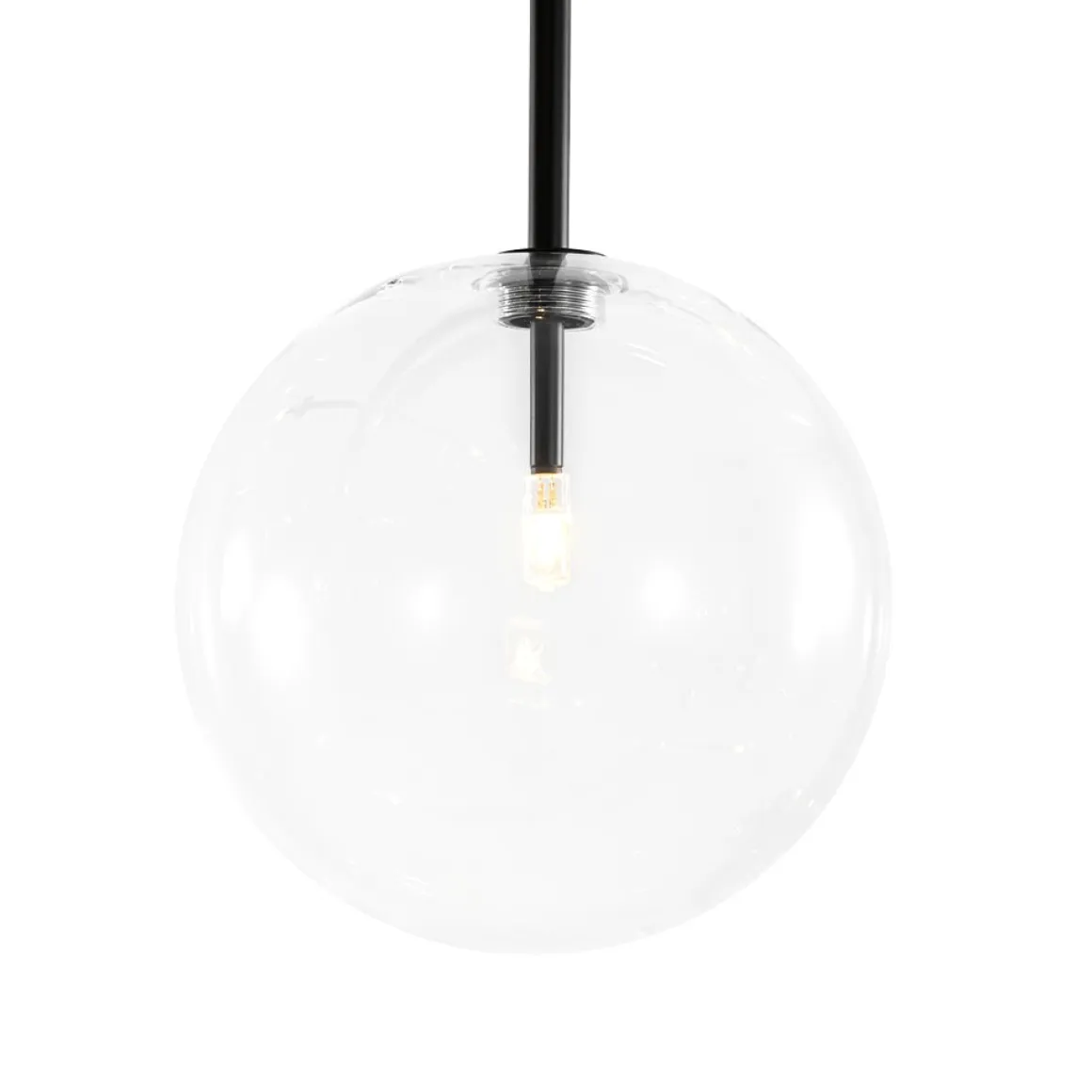12-Light Sputnik Glass Globe Bubble Linear Island Chandelier