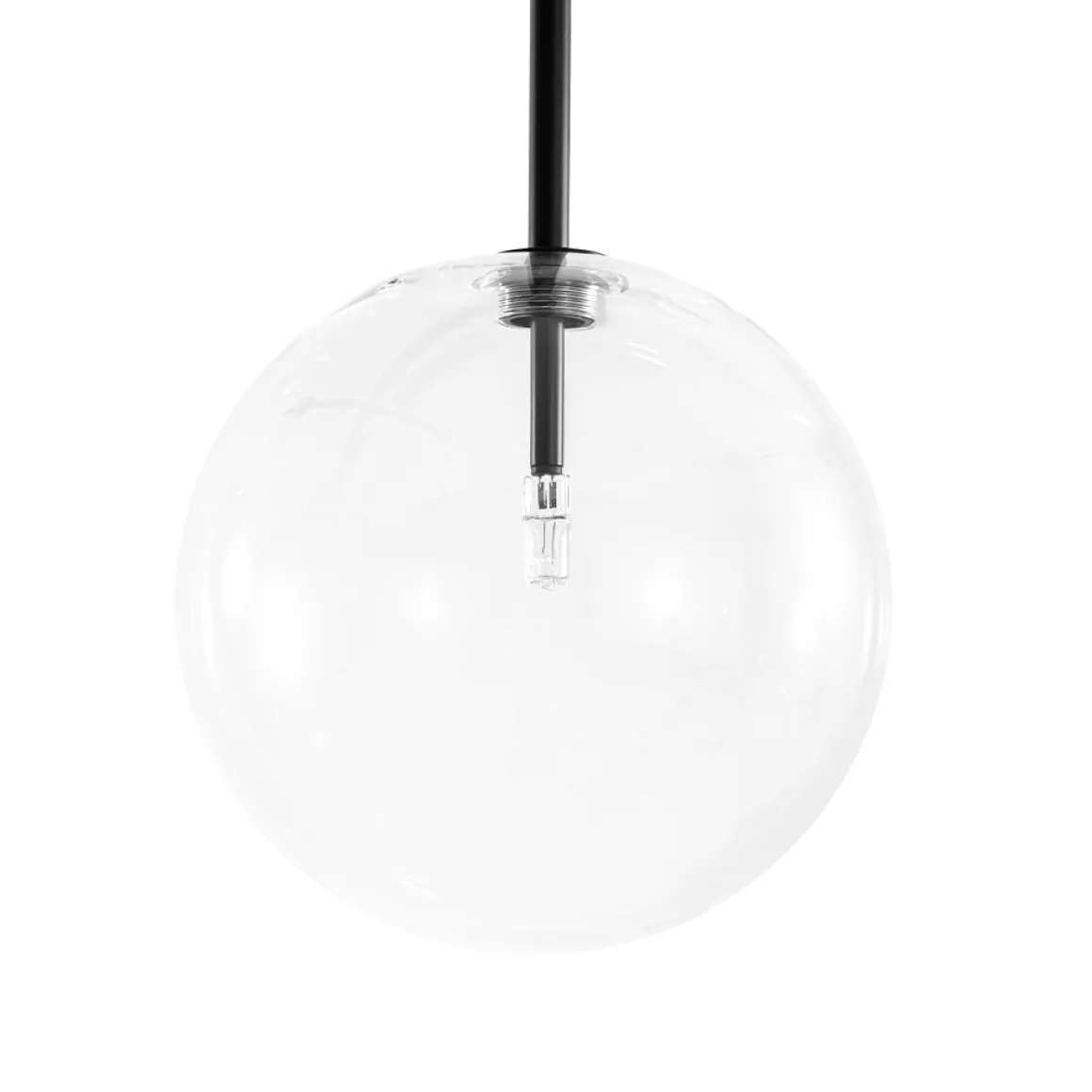 12-Light Sputnik Glass Globe Bubble Linear Island Chandelier