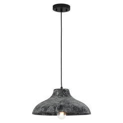 Limed Style Dome Distressed Wooden Single Pendant