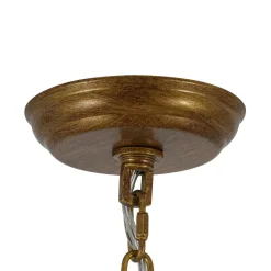 Luxe Antique Bronze Tiered Crystal Drum Cage Chandelier
