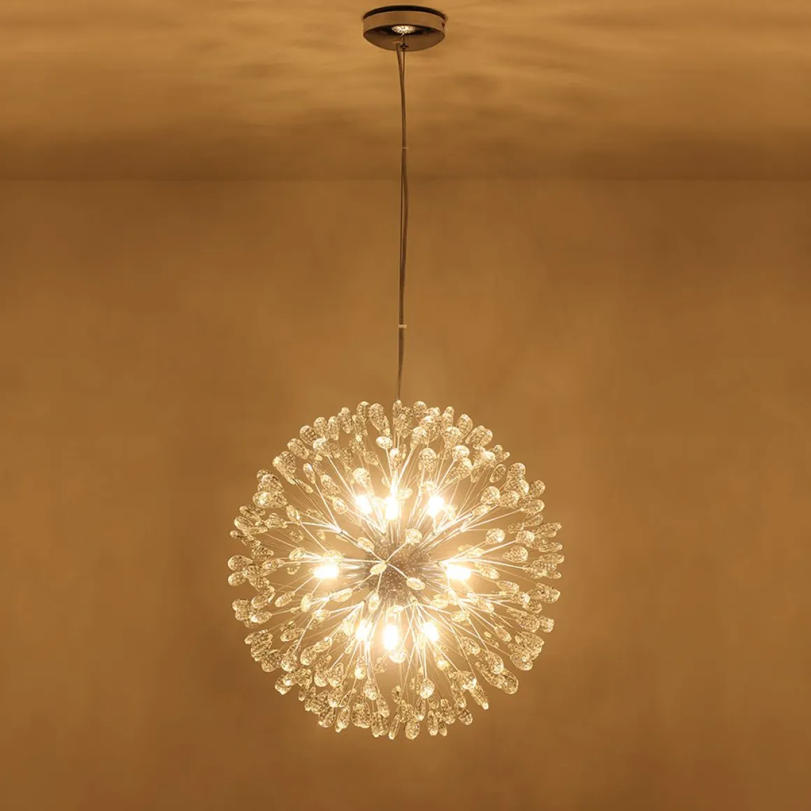 Luxury Bloom Dandelion Crystal Firework Chandelier