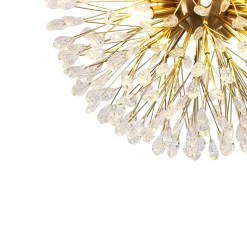 Luxury Bloom Dandelion Crystal Semi Flush Mount