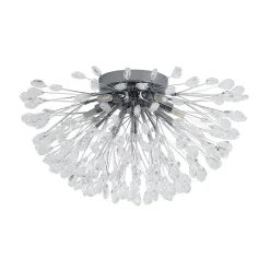 Luxury Bloom Dandelion Crystal Semi Flush Mount