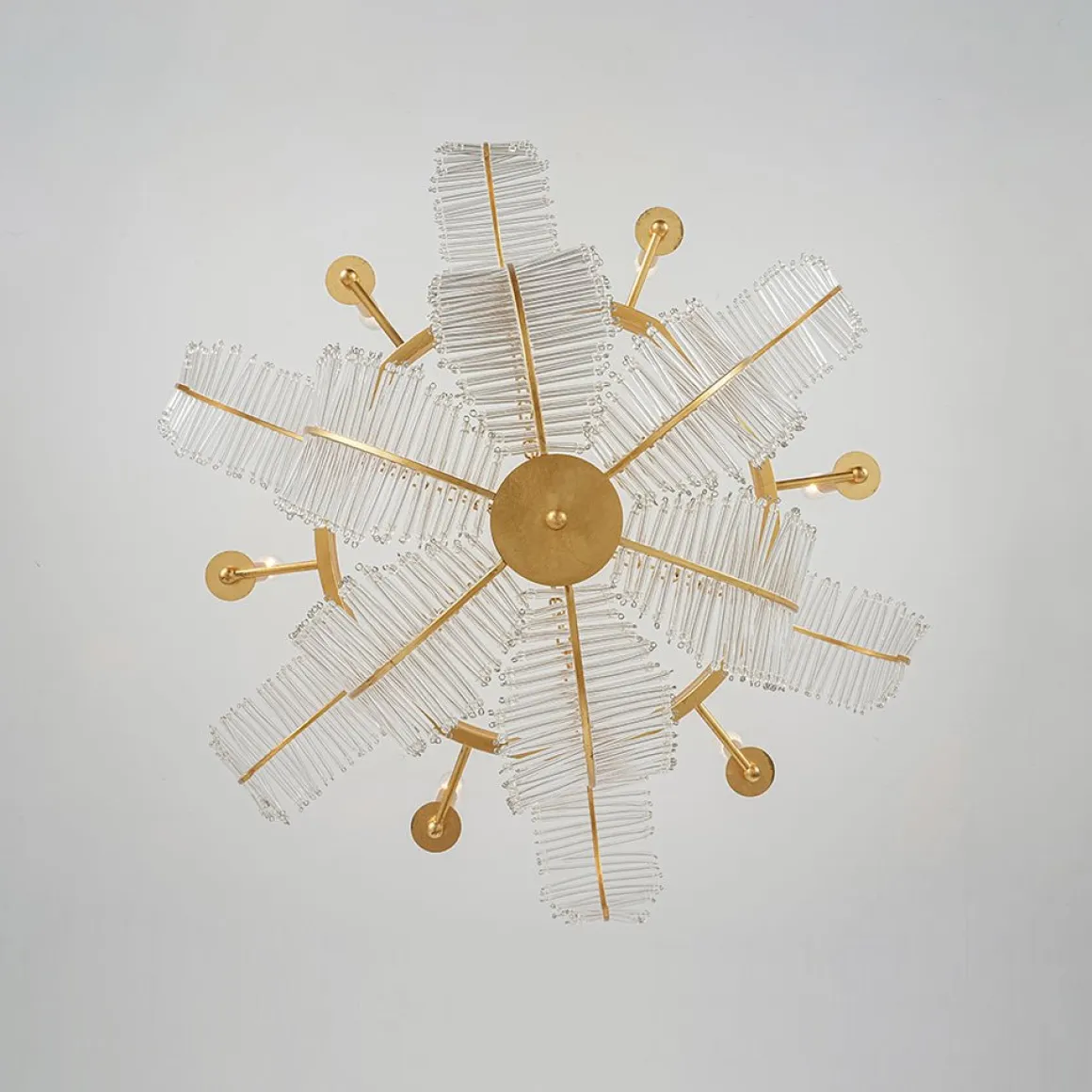 Luxury Gold Foiled Chic Antique Crystal Floral Chandelier