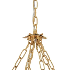 Luxury Gold Foiled Chic Antique Crystal Floral Chandelier