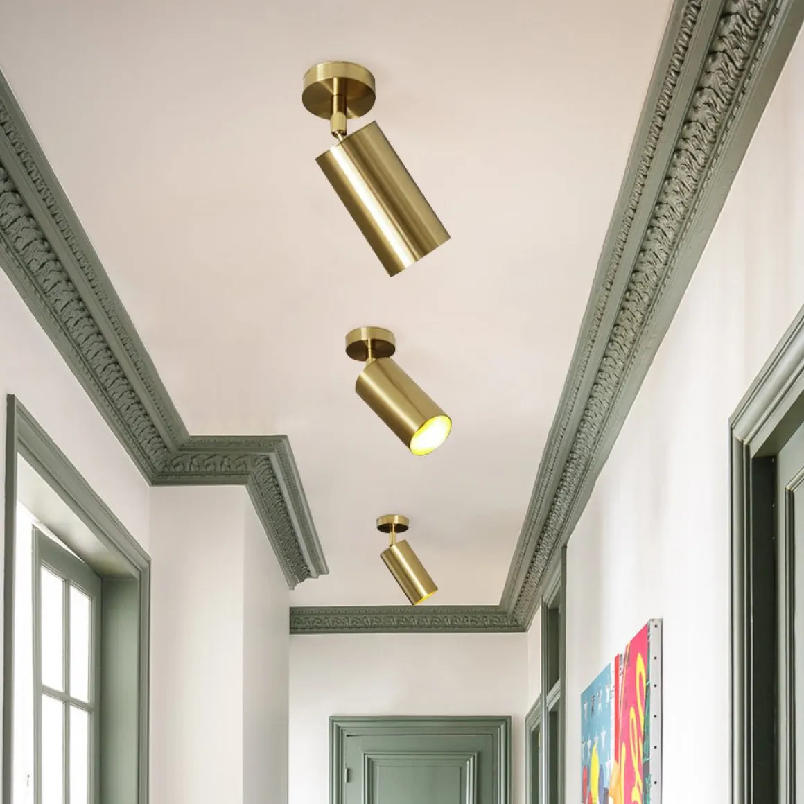 Mid-century 1-light Ceiling Spotlight