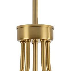 Mid-Century 6-Light Glass Bubble Sputnik Semi Flush Chandelier