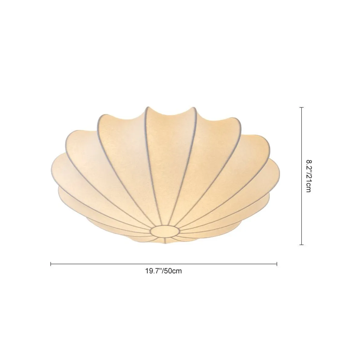 Mid-Century Modern White Flush Mount Light