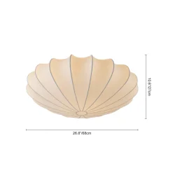 Mid-Century Modern White Flush Mount Light