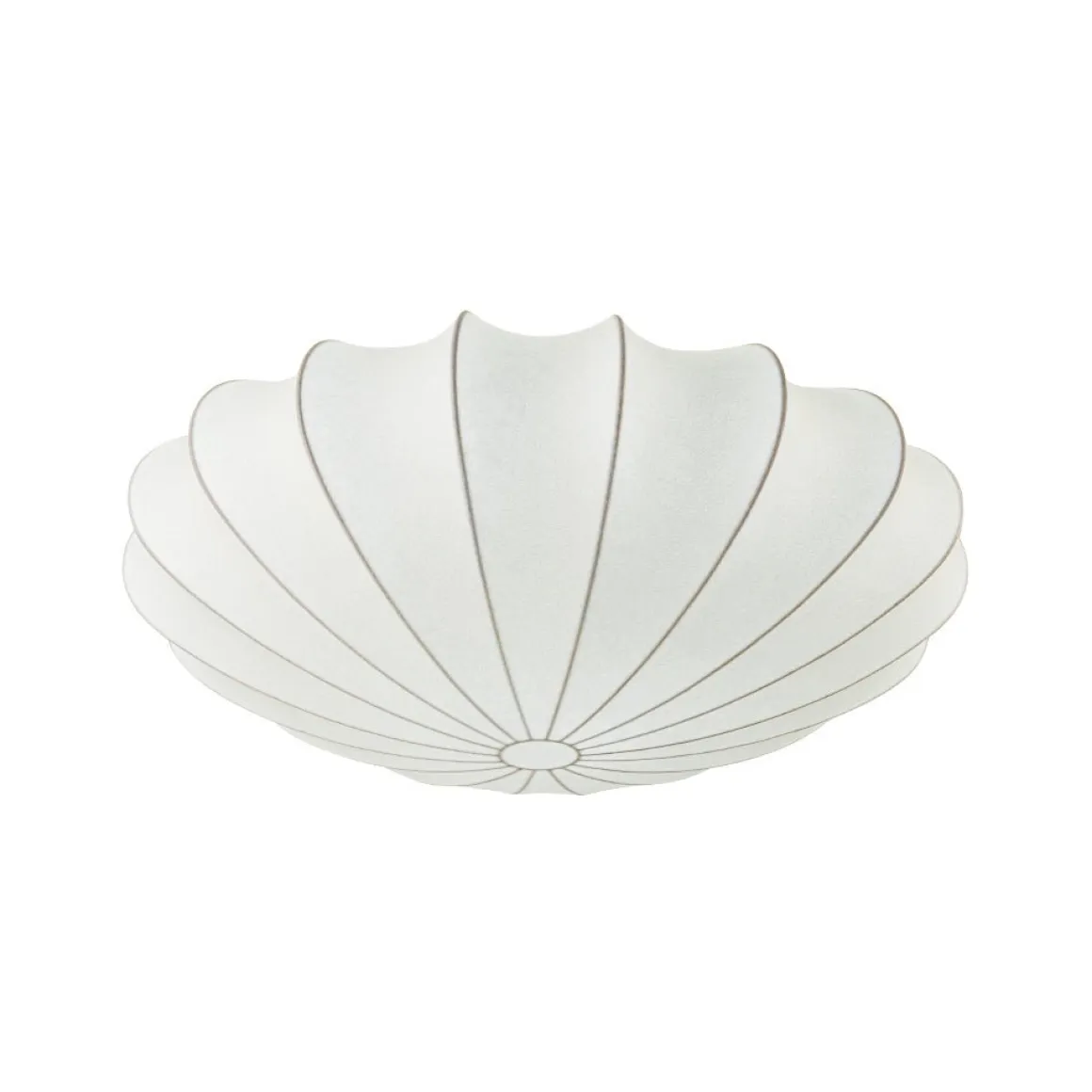 Mid-Century Modern White Flush Mount Light