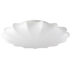 Mid-Century Modern White Flush Mount Light