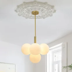 Milky Glass Cluster Bubble Chandelier