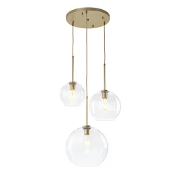 Minimalist Cluster Clear Glass Globe 3-Light Pendant