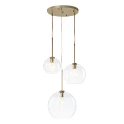Minimalist Cluster Clear Glass Globe 3-Light Pendant