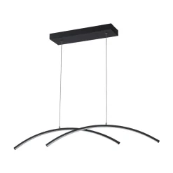 Minimalist Dimmable LED Black Arched Island Chandelier