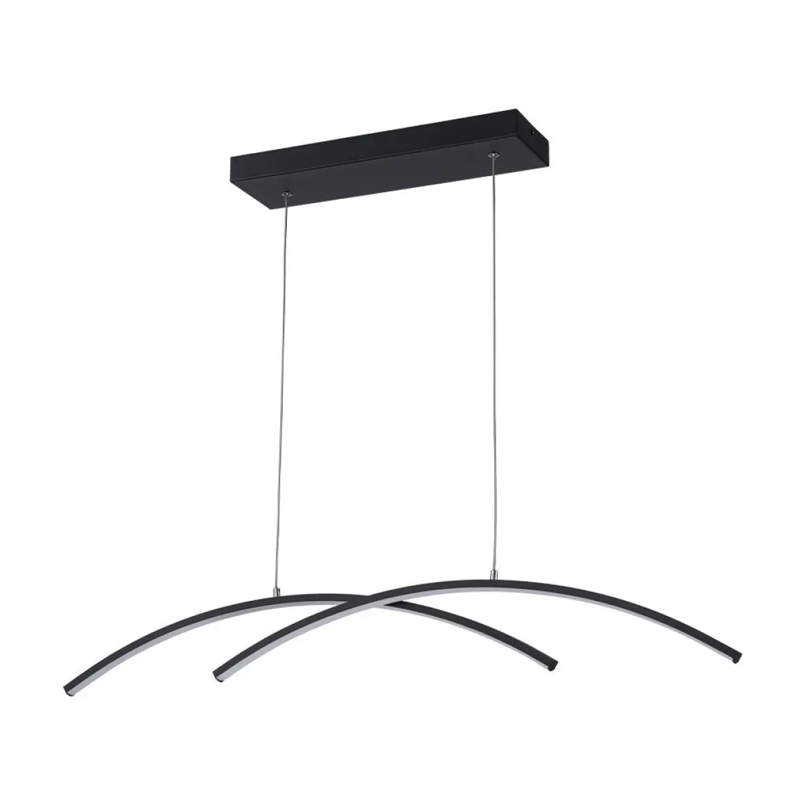 Minimalist Dimmable LED Black Arched Island Chandelier