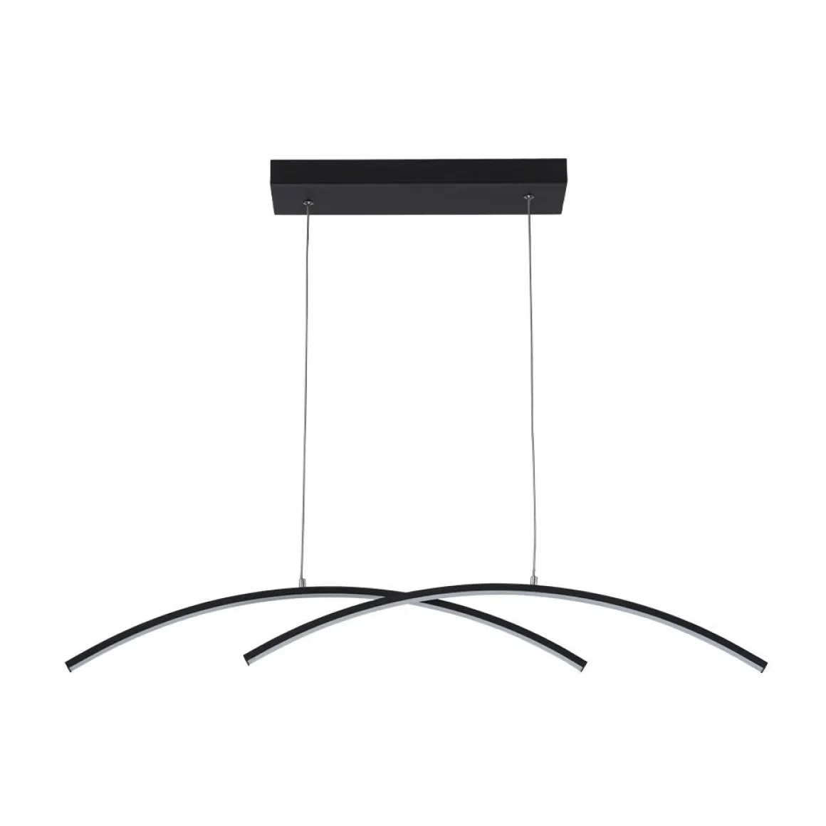 Minimalist Dimmable LED Black Arched Island Chandelier