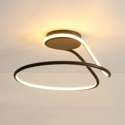 Minimalist Dimmable LED Ribbon Semi Flush Mount DIP Switch