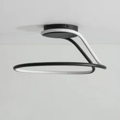 Minimalist Dimmable LED Ribbon Semi Flush Mount DIP Switch