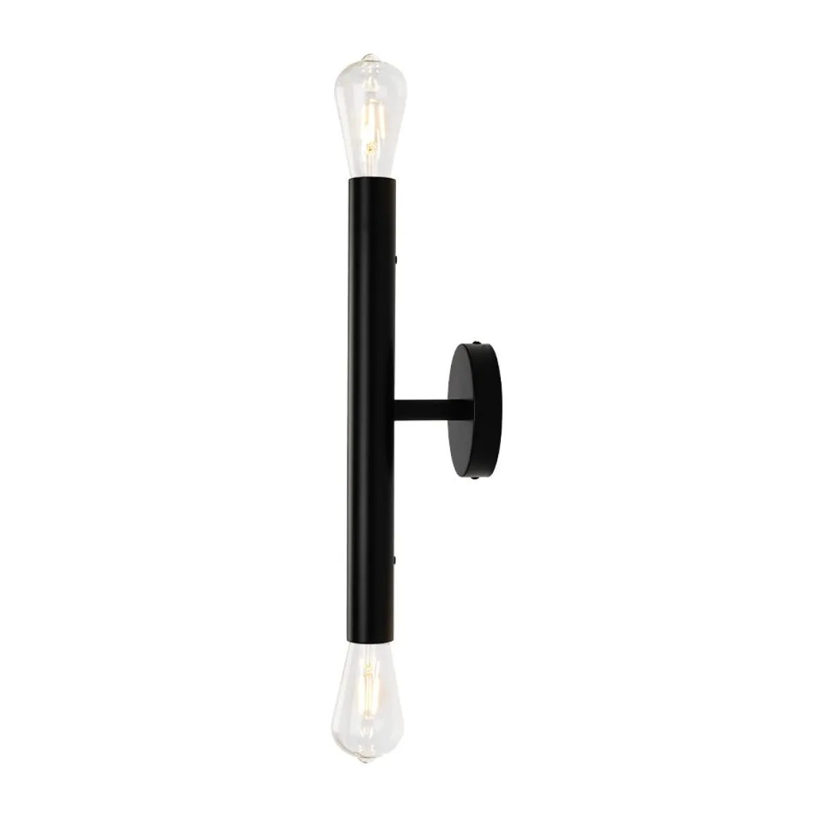 Minimalist 2-Light Linear Tube Vanity Wall Sconce