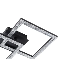 Minimalist 2-light Square Dimmable LED Semi Flush Mount