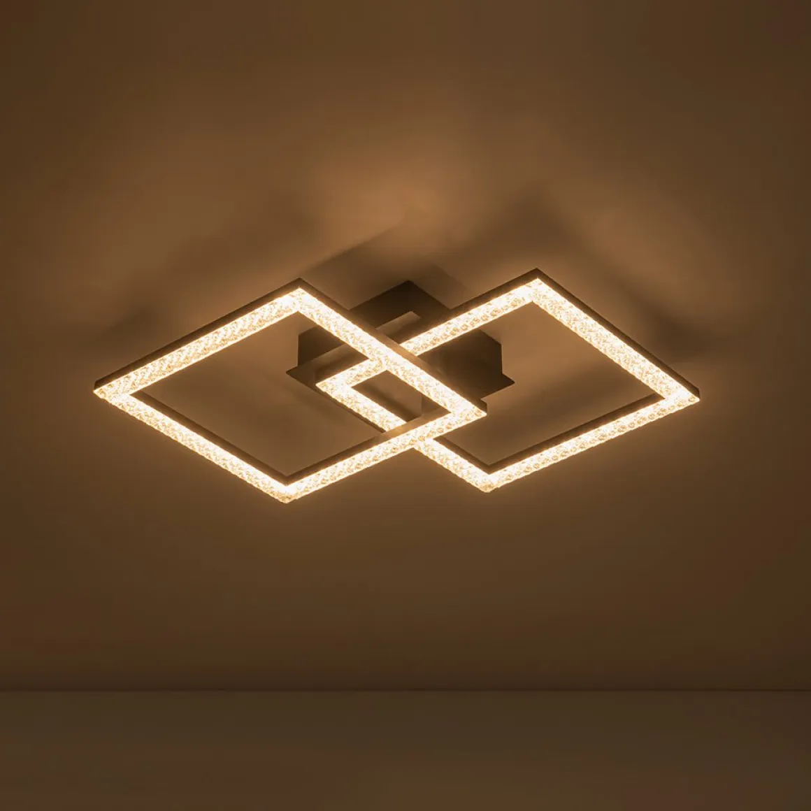 Minimalist 2-light Square Dimmable LED Semi Flush Mount