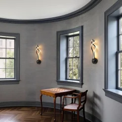 Minimalist 2-Light Twist Ribbon Dimmable LED Wall Sconce