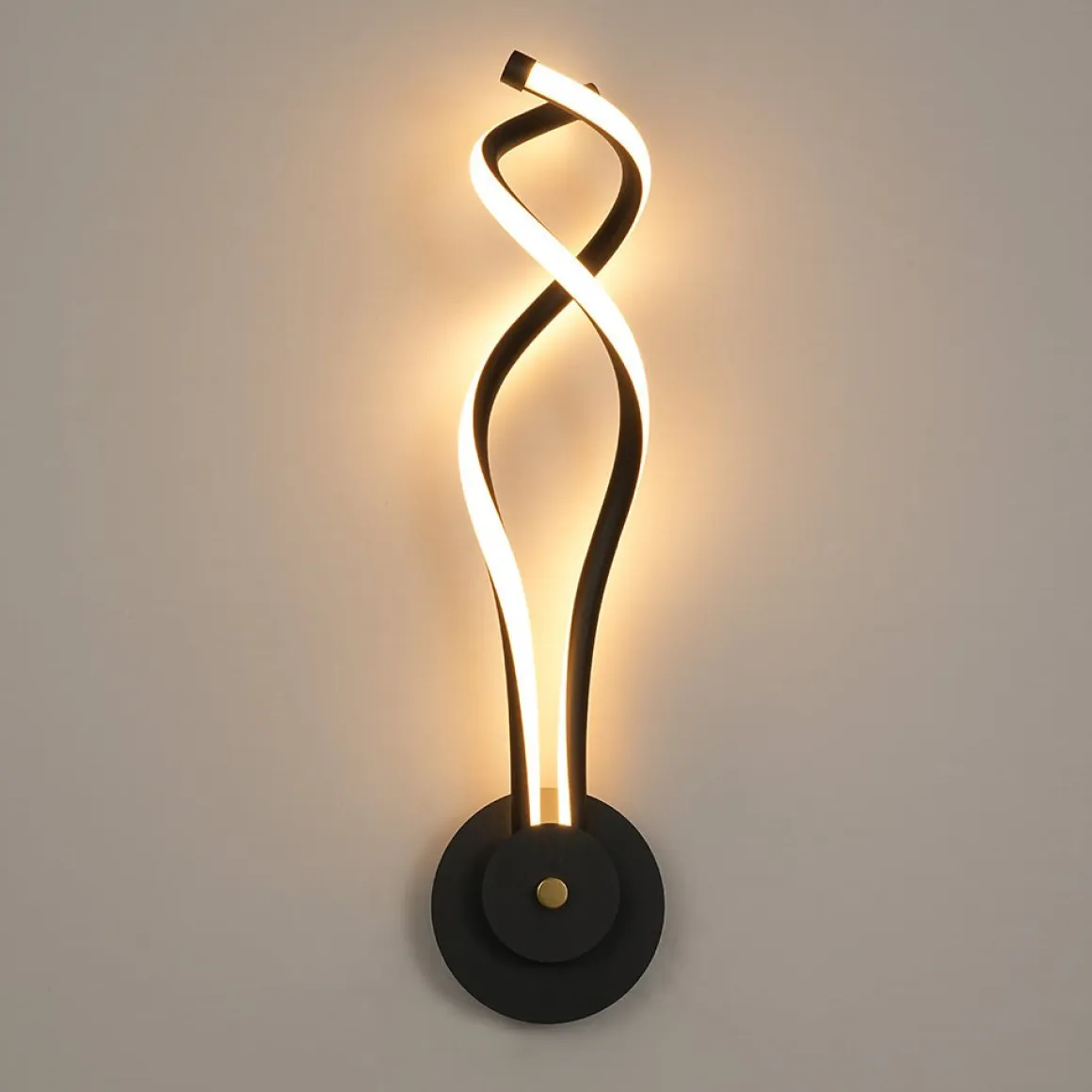 Minimalist 2-Light Twist Ribbon Dimmable LED Wall Sconce