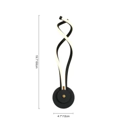 Minimalist 2-Light Twist Ribbon Dimmable LED Wall Sconce