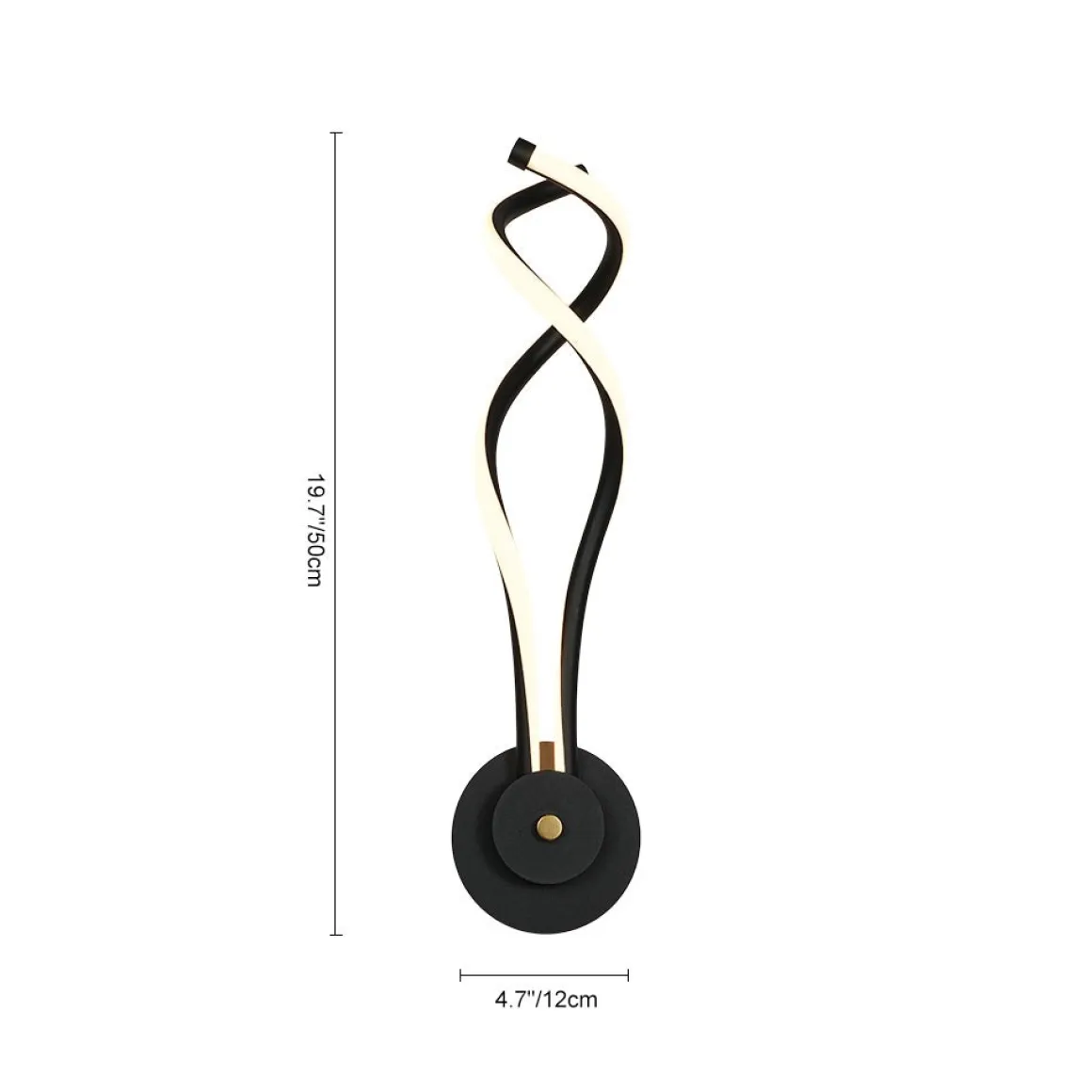 Minimalist 2-Light Twist Ribbon Dimmable LED Wall Sconce