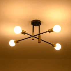 Minimalist Linear Tiered Sputnik Semi Flush Ceiling Light