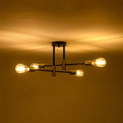 Minimalist Linear Tiered Sputnik Semi Flush Ceiling Light