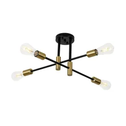 Minimalist Linear Tiered Sputnik Semi Flush Ceiling Light