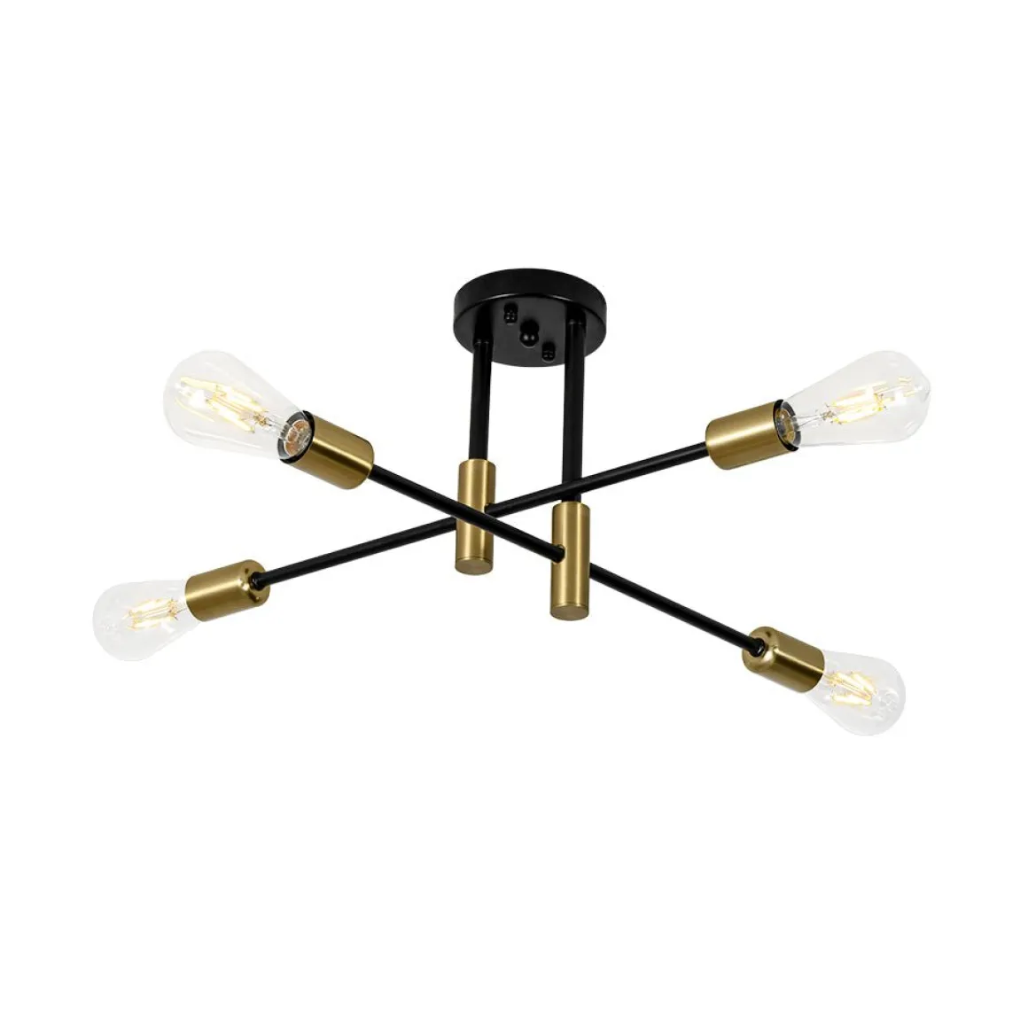 Minimalist Linear Tiered Sputnik Semi Flush Ceiling Light