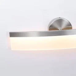 Minimalist Nickel Arched Dimmable LED Vanity Wall Light