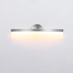 Minimalist Nickel Arched Dimmable LED Vanity Wall Light