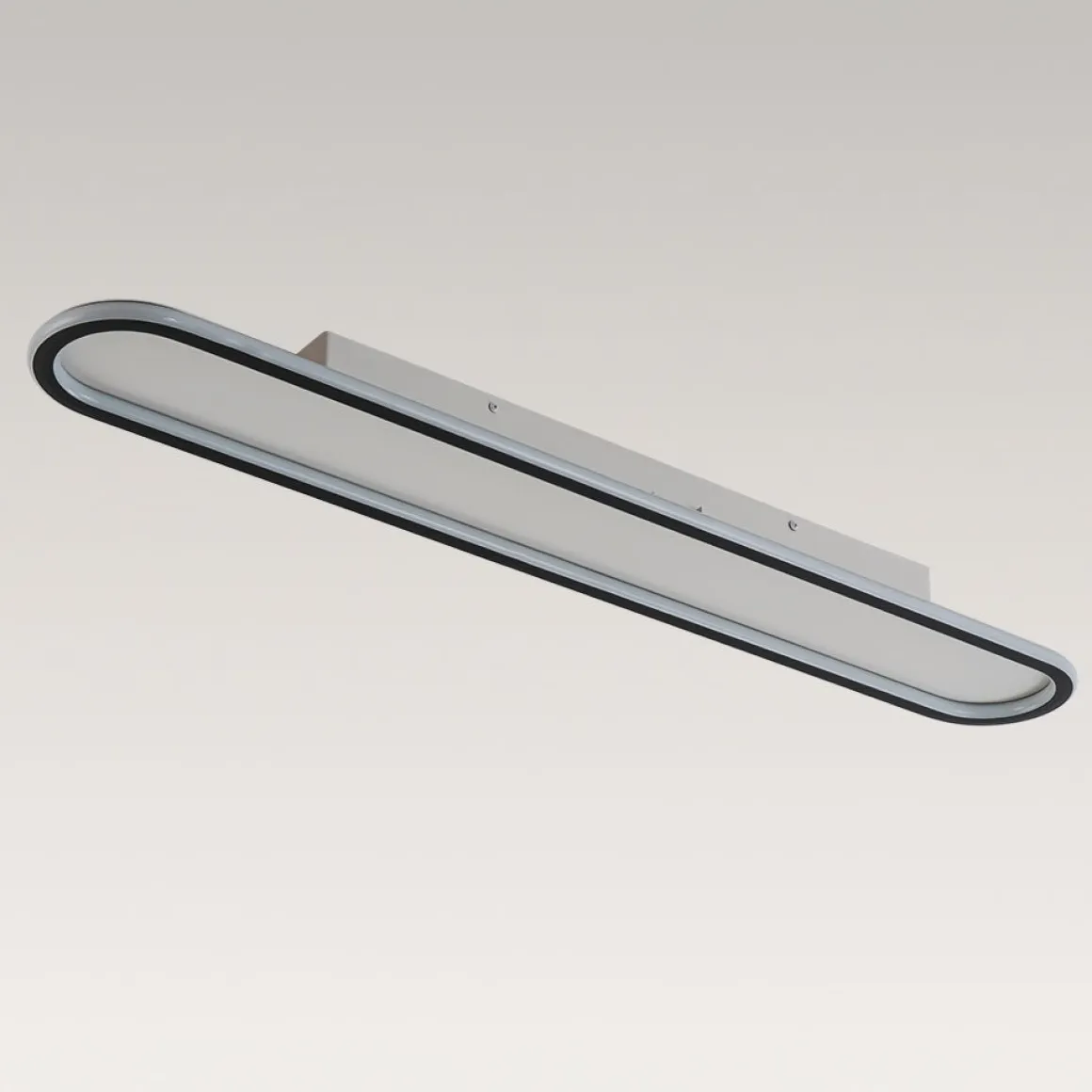 Minimalist Streamlined Oval Warm LED Ceiling Light