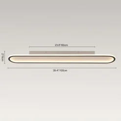 Minimalist Streamlined Oval Warm LED Ceiling Light