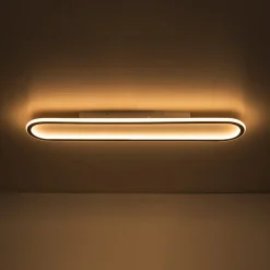 Minimalist Streamlined Oval Warm LED Ceiling Light