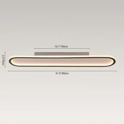 Minimalist Streamlined Oval Warm LED Ceiling Light