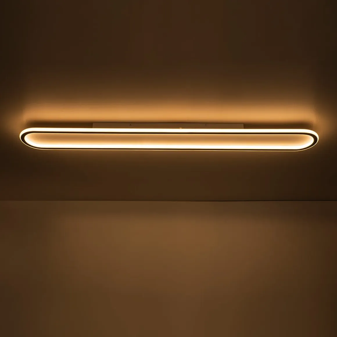 Minimalist Streamlined Oval Warm LED Ceiling Light